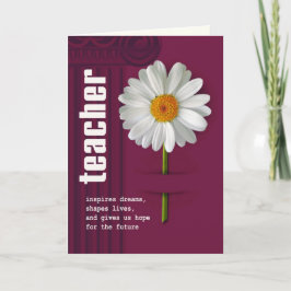 Vielen Dank, Teacher Daisy Design Custom Card Dankeskarte