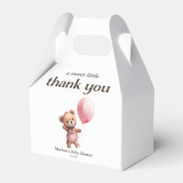 Vielen Dank Teddy Bear Girl Baby Dusche Geschenkschachtel