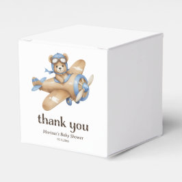 Vielen Dank Teddy Bear Pilot Baby Boy Dusche Geschenkschachtel