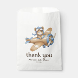 Vielen Dank Teddy Bear Pilot Baby Boy Dusche Geschenktütchen