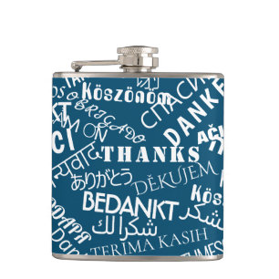 Vielen Dank Text Flask Multi Language Your Colors Flachmann