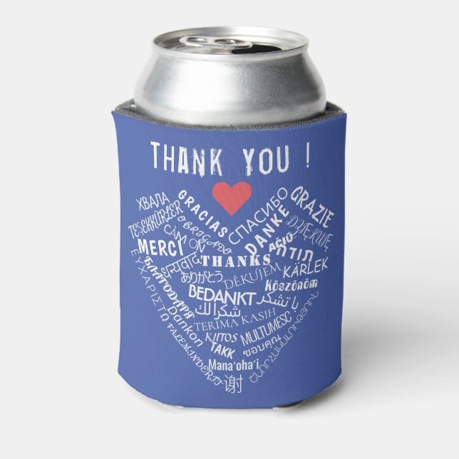 Vielen Dank Text kann Cooler Geschenke wählen Farb Dosenkühler (Kanne Rückseite)