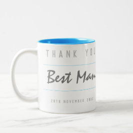 Vielen Dank, Trauzeuge Zweifarbige Tasse
