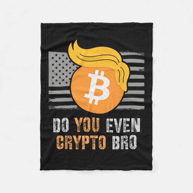Vielen Dank Trump tun Sie sogar Crypto Bro Lift Bu Fleecedecke (Vorderseite)