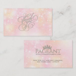 Vielen Dank Typografie Pastel Funkelnd Background Rabattkarte