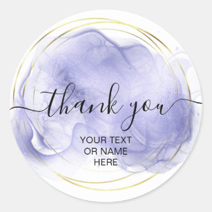 Vielen Dank Typografy minimalist Logo Lavendel Runder Aufkleber