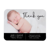 Vielen Dank und Baby Birth Announcement, Script-Te