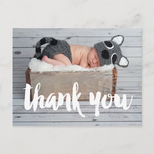 Vielen Dank und Baby Birth Announction Postcard Postkarte (Vorderseite)