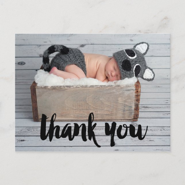Vielen Dank und Baby Birth Announction Postcard Postkarte (Vorderseite)
