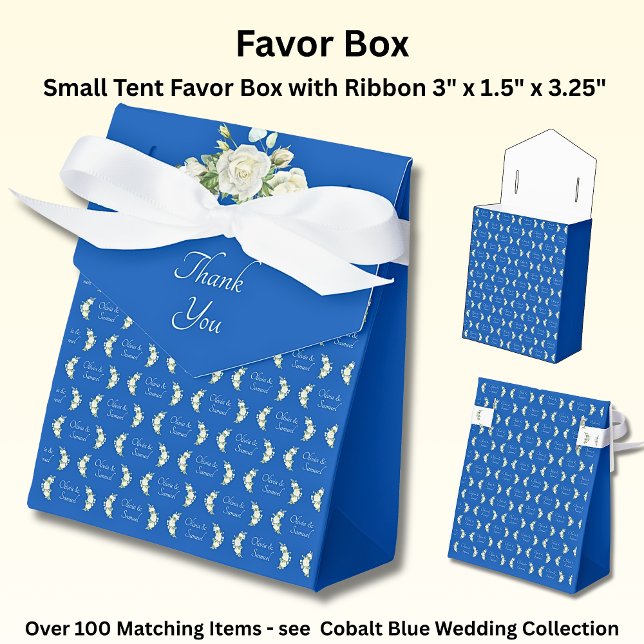Vielen Dank, und Ihre Namen Cobalt Blue & White hi Geschenkschachtel (Von Creator hochgeladen)