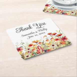 Vielen Dank Untersetzer Gastgeschenk Hochzeit flor