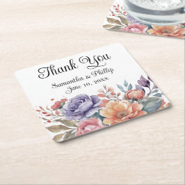 Vielen Dank Untersetzer Gastgeschenk Hochzeit flor