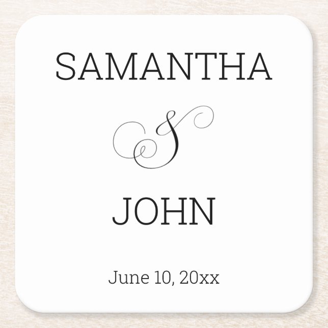 Vielen Dank, Untersetzer Gastgeschenke Hochzeiten (Vorderseite)