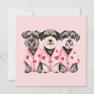 Vielen Dank, Valentinstag Schnauzer Dogs Dankeskarte