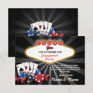 Vielen Dank Verlobung Wedding Las Vegas Casino Einladung