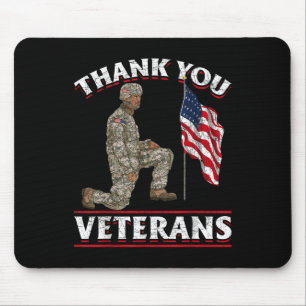 Vielen Dank Veteranen Amerikanischer Flaggensoldat Mousepad