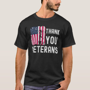 Vielen Dank Veteranen Celebrate Grunge American Fl T-Shirt