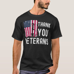 Vielen Dank Veteranen Celebrate Grunge American Fl T-Shirt