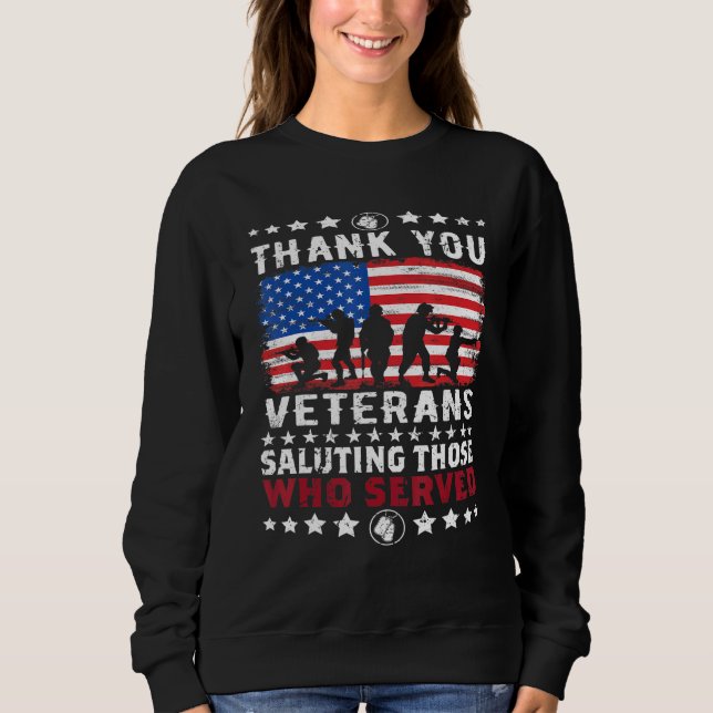 Vielen Dank Veteranen, die die Bewunderer von Patr Sweatshirt (Vorderseite)