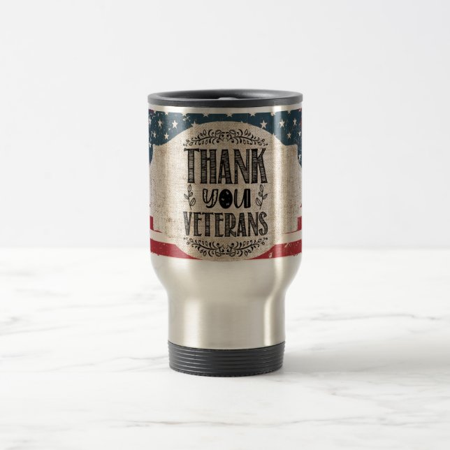 Vielen Dank Veteranen Reisen Mug Reisebecher (Mittel)