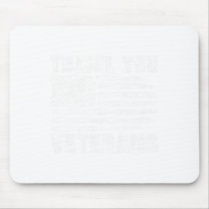 Vielen Dank Veterans American Flag Proud Veteran Mousepad
