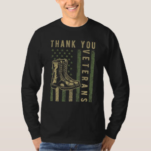 Vielen Dank Veterans Combat Boots American Patriot T-Shirt
