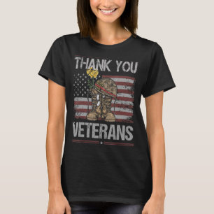 Vielen Dank Veterans Combat Boots Veteran Day Amer T-Shirt