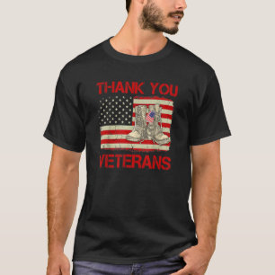 Vielen Dank Veterans Combat Boots Veteran Day Amer T-Shirt