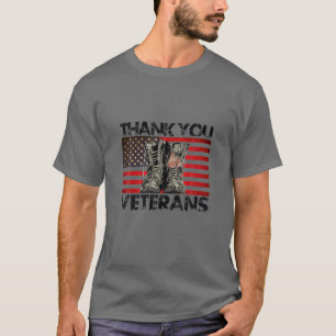 Vielen Dank Veterans Combat Boots Veteran Day Amer T-Shirt