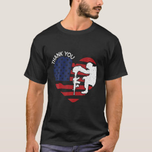 Vielen Dank Veterans Day American Flag Herz Men Wo T-Shirt