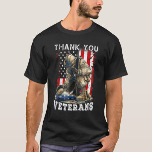 Vielen Dank Veterans Day Memorial American Flag T-Shirt