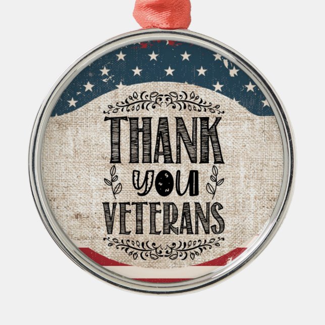 Vielen Dank Veterans Ornament Aus Metall (Vorne)