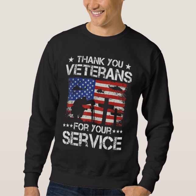 Vielen Dank Veterans Poppy Blume Combat Boots Vete Sweatshirt (Vorderseite)