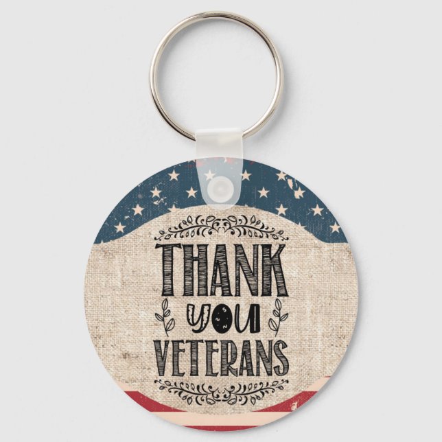 Vielen Dank Veterans Schlüsselanhänger (Vorderseite)