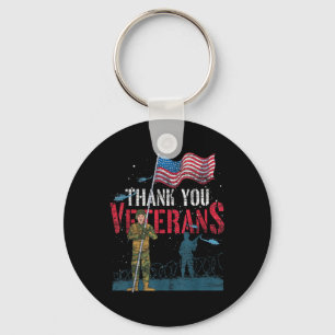 Vielen Dank Veterans Us Flag Patriotic Soldier Mit Schlüsselanhänger