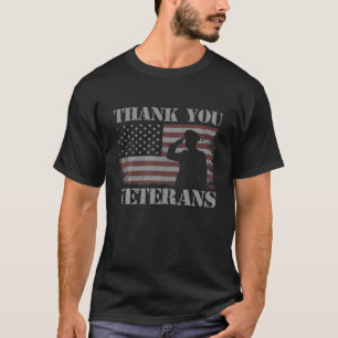 Vielen Dank Veterans Veteran Day American Flag T-Shirt