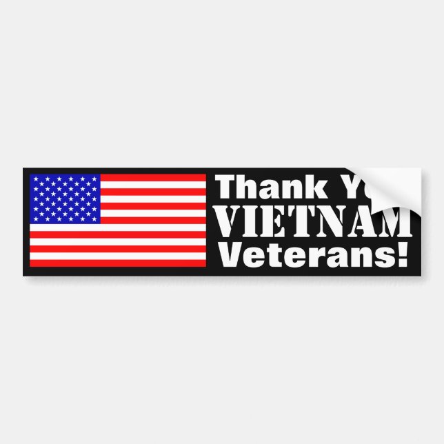 Vielen Dank Vietnam Veteranen! Autoaufkleber (Vorne)