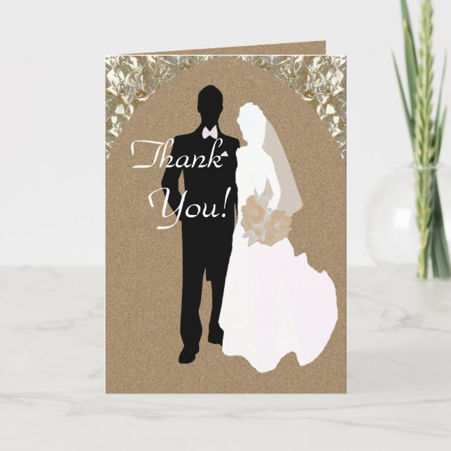 Vielen Dank von Bride and Groom Cards Dankeskarte (Vorderseite)