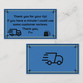 Vielen Dank von Delivery Driver Business Card Visitenkarte