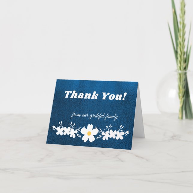 Vielen Dank von einer dankbaren Familie Dankeskarte (Vorderseite)