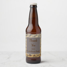 Vielen Dank von Federn für Familientiere Bierflaschenetikett