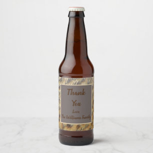 Vielen Dank von Federn für Familientiere Bierflaschenetikett