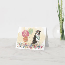 Vielen Dank von Ihnen & Bernese Mountain Hund Ball Dankeskarte