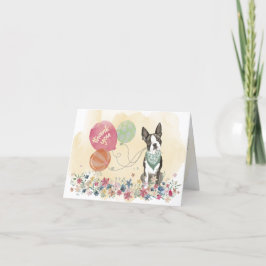 Vielen Dank von Ihnen und Ihren Boston Terrier Bal Dankeskarte