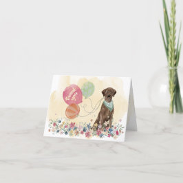 Vielen Dank von Ihnen und Schokolade Labrador Retr Dankeskarte