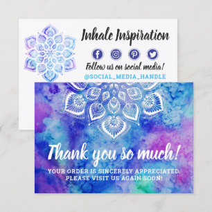 Vielen Dank Watercolor Mandala Metaphysische Karte