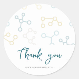 Vielen Dank Website Beruflich Science Business Runder Aufkleber