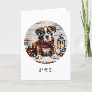 Vielen Dank Weihnachten Boxer Welppy Dankeskarte