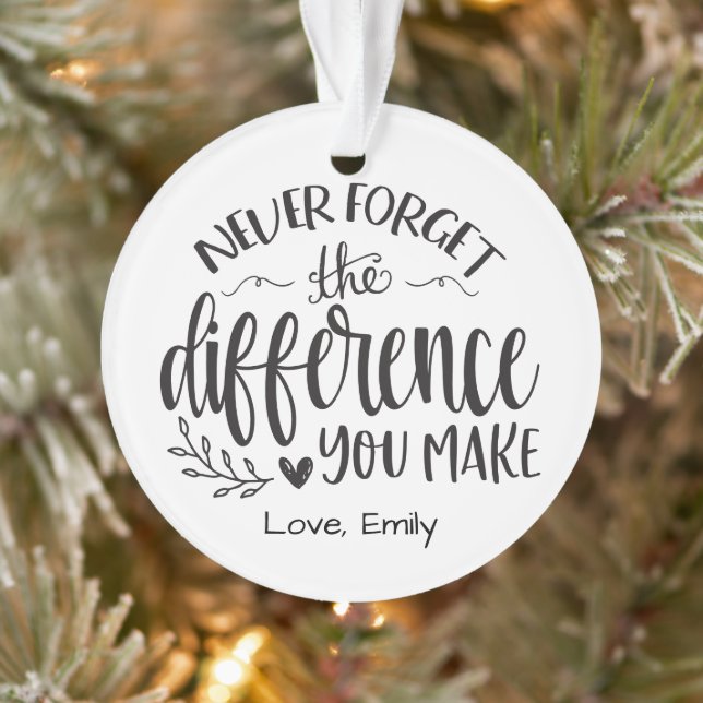 Vielen Dank Weihnachts-Ornament Lehrer Geschenk Ke Ornament (Baum)