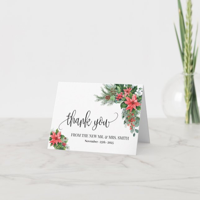 Vielen Dank Weihnachtsduschkarte Dankeskarte (Vorderseite)